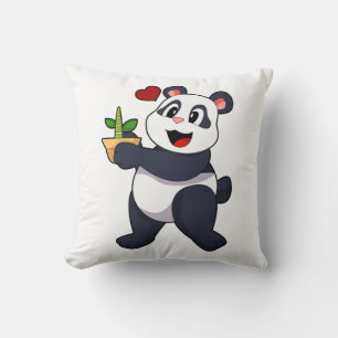 Almofada Panda com Flor Bamboo