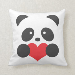 Almofada Panda com um travesseiro do coração