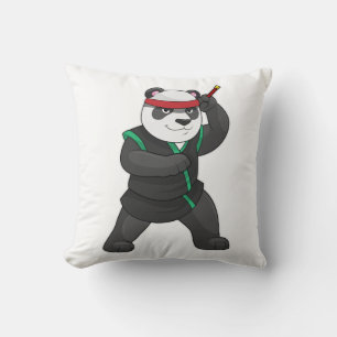 Almofada Panda como Ninja em Figurino