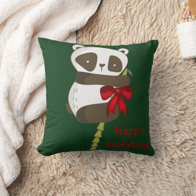 Almofada Panda de Feliz Natal (Cobertor)