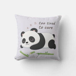 Almofada Panda em Modo Sono – Arte de Urso Preguiçoso Fofo