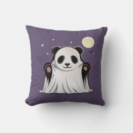 Almofada Panda Fantasma Fofo Sob a Lua