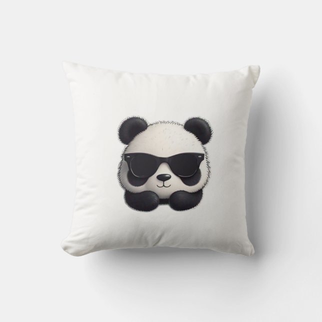 Almofada Panda Legal com Óculos de Sol (Frente)