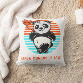 Almofada Panda Monium do Amor Personalizado