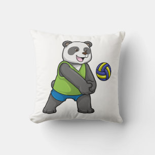 Almofada Panda no Esporte com Voleibol