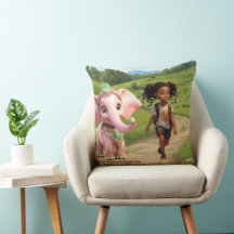 Panola & O Elefante de Marfim Amado Travesseiro