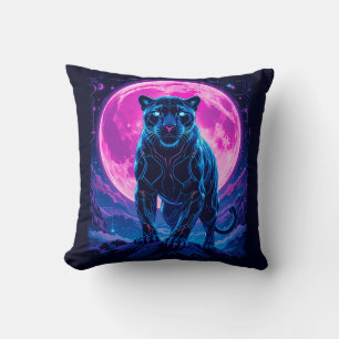 Almofada Pantera Negra Neon Cyberpunk