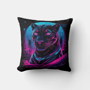 Almofada Pantera Negra Neon Cyberpunk