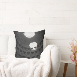 Almofada Pantheon Light Skull Roma Itália Preto e Branco
