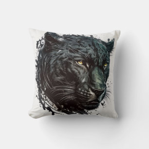 Almofada Panther Retrato Animal Pintura Animais Selvagem ao