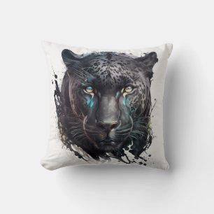 Almofada Panther Retrato Animal Pintura Animais Selvagem ao
