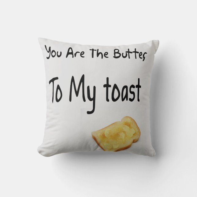 Almofada Pão brindado, palavras do amor (Frente)