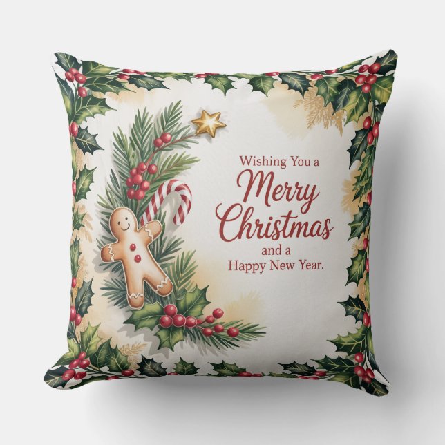 Almofada Pão de Mel Rústico de Natal (Frente)
