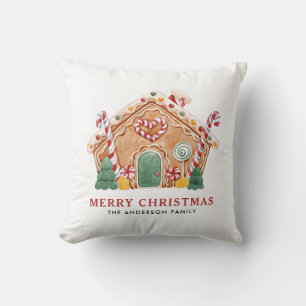 Almofada Pão-de-Pão Festivo Aquarela Natal