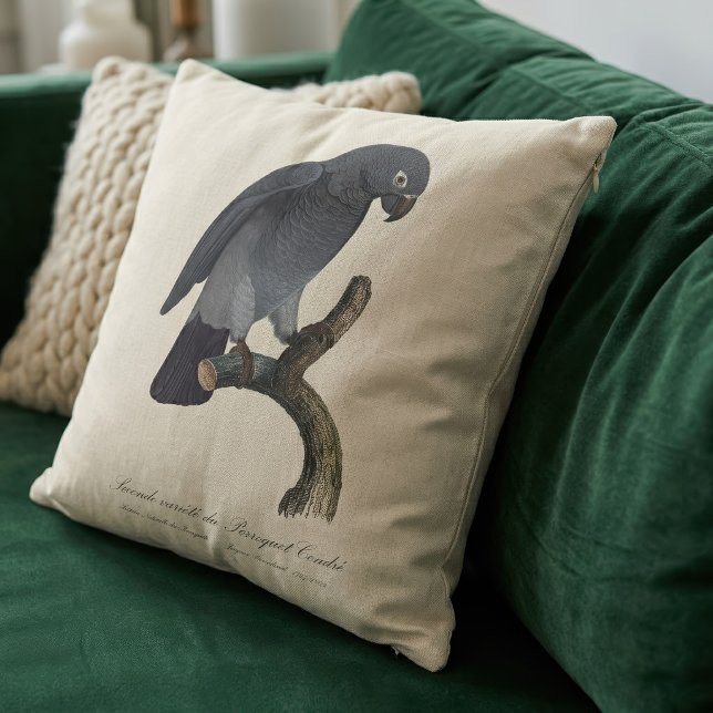 Almofada Papagaio-Cinzento-de-Timneh, Psittacus Timneh (Timneh African Grey Parrot, Psittacus Timneh. Throw Pillow)
