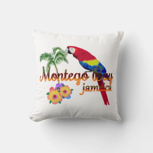 Almofada Papagaio tropical de Montego Bay Jamaica
