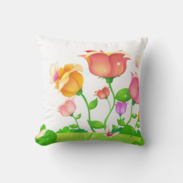 Almofada Papagaios e borboletas americanos MoJo (Frente)