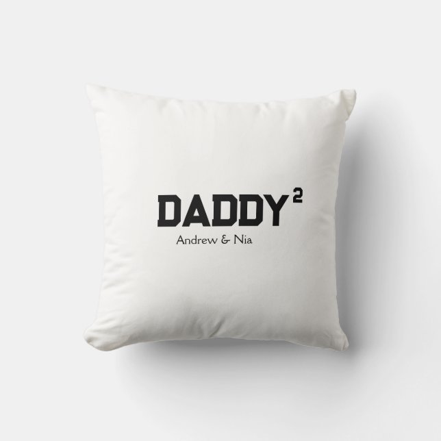 Almofada Papai com nome personalizado das crianças (Frente)