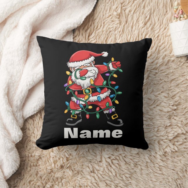 Almofada Papai Noel Dabbing Presente de Natal Personalizado (Cobertor)