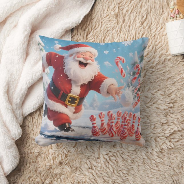 Almofada Papai Noel de Boliche Personalizado  (Cobertor)