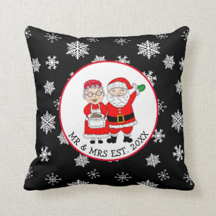 Almofada Papai Noel e Sra. Noel Personalizados