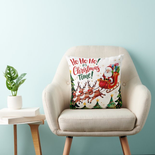 Almofada Papai Noel Ho Ho Ho Natal  (Cadeira)