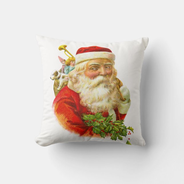 Almofada Papai Noel Natal Vintage  (Frente)