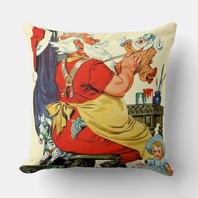 Almofada Papai noel no trabalho (Frente)