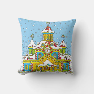 Almofada Papai Noel, Papai Noel, Claus, Casa, Inverno, Gead
