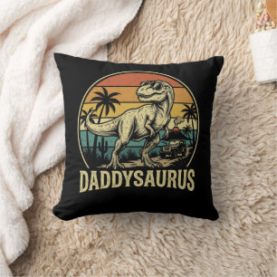 Almofada Papai Trex Dinossauro Daddysaurus Retro Dia dos Pa