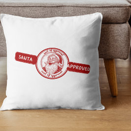 Almofada Papais noeis Aprovados, carimbo de Natal, alegria 