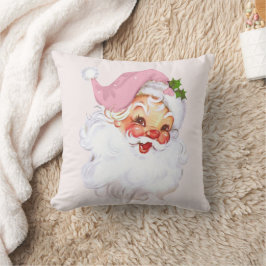 Almofada Papais noeis Cushion de Natal Rosa-Quadrado