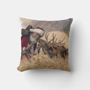 Almofada Papais noeis de beijo e Travesseiro decorativo de