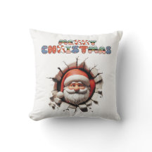 Papais noeis de Natal Impressão Cushion 3D Decênci