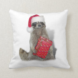 Almofada Papais noeis de Natal Raccoon Bandit