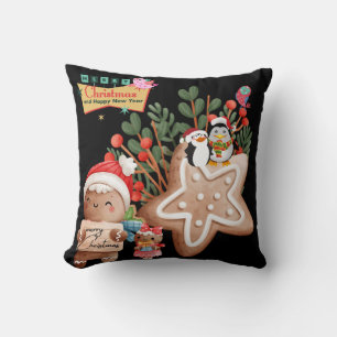 Almofada Papais noeis decorativos de Feliz Natal