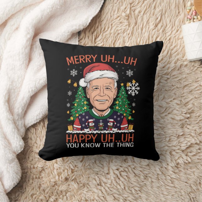 Almofada Papais noeis Engraçados Joe Biden Feliz Uh Natal F (Cobertor)