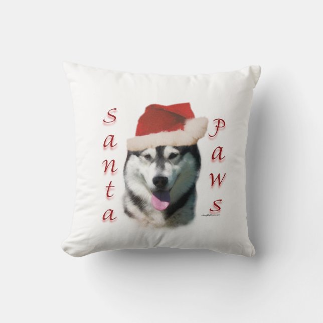 Almofada Papais noeis Malamute do Alasca (Frente)