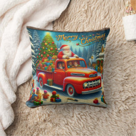 Almofada Papais noeis oferecem presentes em uma terra marav