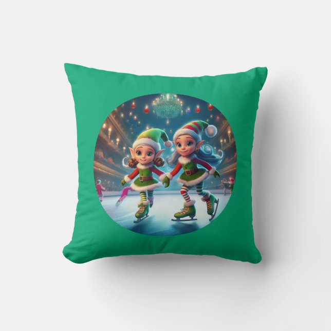 Almofada Papais noeis Pequenos Auxiliares São Despejos De G (Frente)