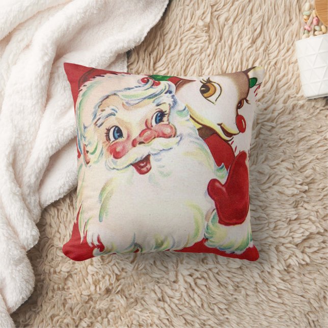 Almofada Papais noeis retrorreflectores veados travesseiro  (Cobertor)