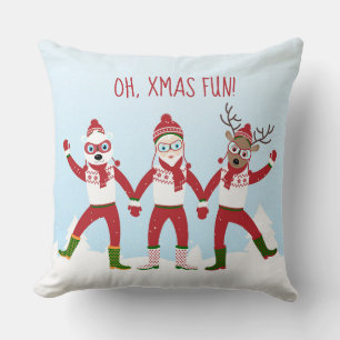 Almofada Papais noeis, Rudolph, Urso Polar OH, XMAS DIVERTI