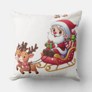 Almofada Papais noeis Sleigh Ride Festive Christmas Gift fo