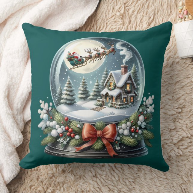 Almofada Papais noeis Sleigh Ride in Snow Globe Wonderland (Cobertor)