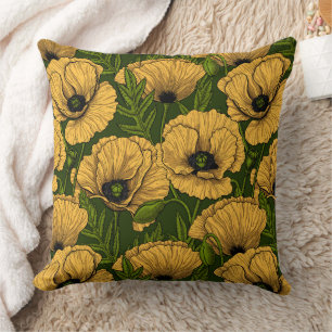 Almofada Papanicolau amarelo em verde escuro