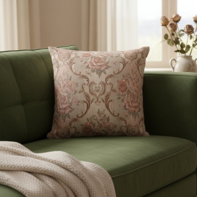 Almofada Papel de parede floral do travesseiro (Criador carregado)