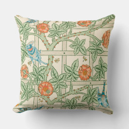 Almofada Papel de Parede Vitoriano Treliça William Morris