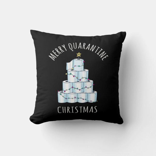 Almofada Papel higiênico da árvore de Natal da quarentena d (Frente)