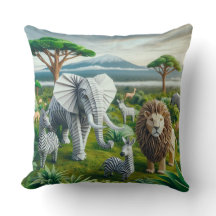 Papelaria safari animais paisagens verdes