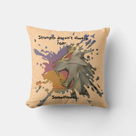 Almofada Papercut Lion & Ocean Sunrise Throw Pillow